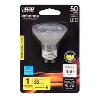 Feit Enhance MR16 GU10 LED Bulb Bright White 50 Watt Equivalence 1 pk