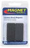 Magnet Source 1.875 in. L X .875 in. W Black Block Magnets 3 lb. pull 2 pc