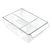 InterDesign 59630 8" Large Clear Linus Pullz Organizer Bin (Pack of 4)