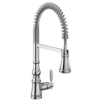 Chrome one-handle high arc pulldown kitchen faucet