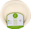 Repurpose Rpr.Bp920.Mp12 9 100% Compostable Plant-Based Bagasse White Plates 20 Count