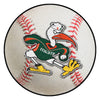 University of Miami Sebastian the Ibis Baseball Rug - 27in. Diameter