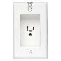 Leviton 15 amps 125 V Single White Outlet 5-15R 1 pk