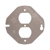 Steel City Octagon Steel 1 gang Duplex Outlet Cover