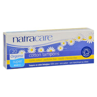 Natracare 2000 Organic All Cotton Non-Applicator Tampons 20 Count