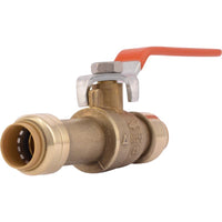 SharkBite 1/2 in. Brass Push Fit Slip Ball Valve Full Port