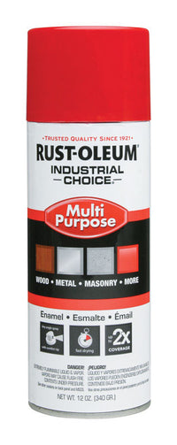 Rust-Oleum Industrial Choice OSHA Safety Red Multi-Purpose Enamel Spray 12 oz