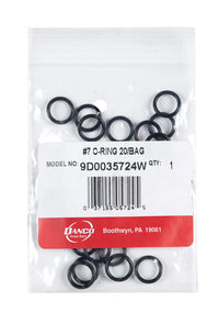 Danco 1/2 in. D X 3/8 in. D #7 Rubber O-Ring 20 pk