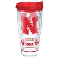 Tervis Collegiate 24 oz Nebraska Cornhuskers Multicolored BPA Free Tumbler with Lid