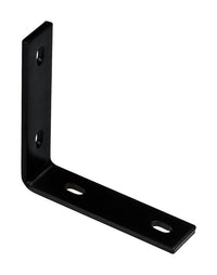 National Hardware 6.25 in. H X 1.5 in. W X 0.25 in. D Black Carbon Steel Inside/Outside Corner Brace