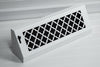 Steelcrest Designer 15-Inch White Baseboard Vent With Air-Volume Damper & Concealed Mounting Holes