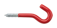 National Hardware 3-5/8 in. L Vinyl Coated Red Steel Screw Hook 50 lb. cap. (Pack of 6)