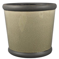 Trendspot Belleville 8.35 in. H X 9.2 in. W X 9.2 in. D X 9 in. D Ceramic Planter Gray