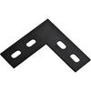 National Hardware 4.5 in. H X 1.5 in. W X 0.125 in. D Black Carbon Steel Flat Corner Plate (Pack of 5).