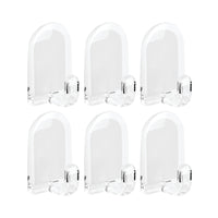 iDesign 1 in. L Clear Plastic Hook 6 pk