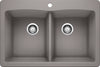 Diamond Equal Double Dual Mount - Metallic Gray