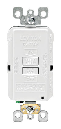 Leviton SmartlockPro 20 amps 125 V Duplex White GFCI Outlet 5-20R 1 pk