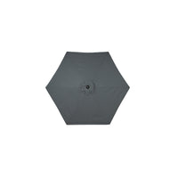 Living Accents Seabrook 9 ft. Tiltable Gray Market Umbrella