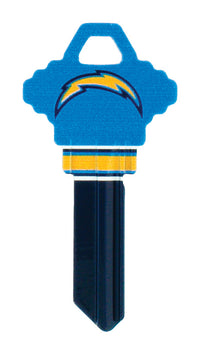 Hillman Los Angeles Chargers Painted Key House/Office Universal Key Blank Single (Pack of 6).