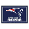 NFL - New England Patriots Super Bowl LIII Champions 5ft. x 8 ft. Plush Area Rug