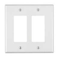 Leviton Decora White 2 gang Nylon Decorator Wall Plate 1 pk