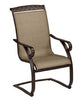 Living Accents Spring Sling 1 pc. Brown Aluminum Frame Chair (Pack of 6)