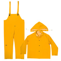 CLC Climate Gear Yellow PVC-Coated Polyester Rain Suit XL