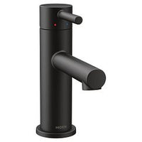 Matte black one-handle high arc bathroom faucet