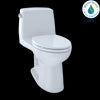 TOTO® Eco UltraMax® One-Piece Elongated 1.28 GPF ADA Compliant Toilet with CEFIONTECT, Cotton White - MS854114ELG#01