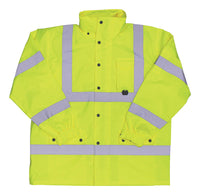 Boss Hi-Vis Yellow Polyester Rain Jacket XXL