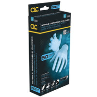 CLC Nitrile Disposable Gloves L Blue 50 pk