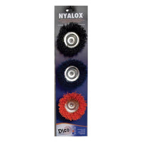 Dico NYALOX 2-1/2 in. Dia. x 1/4 in. x 1/4 Dia. Crimped Nylon Mandrel Mounted Cup Brush 2500 rpm