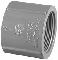 Charlotte Pipe Schedule 80 3/4 in. FPT X 3/4 in. D FPT PVC Coupling 1 pk