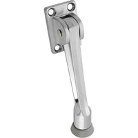 V239 5" Kick Down Door Stop - Satin Chrome