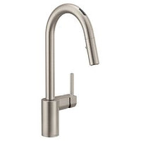 Spot resist stainless one-handle high arc pulldown kitchen faucet