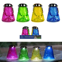 Alpine Glass Solar Hanging Lantern Assorted (Pack of 8)