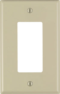 Leviton Midway Ivory 1 gang Nylon GFCI/Rocker Wall Plate 1 pk (Pack of 20)