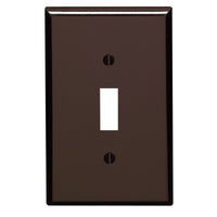 Leviton Brown 1 gang Plastic Toggle Wall Plate 1 pk