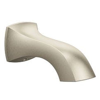 Brushed nickel nondiverter spouts