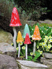 Bosmere W125 All Season Ceramic Tinkling Toadstools Assorted Colors 5 Count