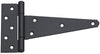 National Hardware 8 in. L Black Extra Heavy Duty T-Hinge 2 pk