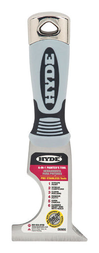 Hyde Pro Stainless 2.5 In. W Stainless Steel 6-In-1 Painter'S Tool