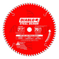 Diablo Steel Demon 7-1/4 in. Dia. x 5/8 in. Carbide Ferrous Metal Saw Blade 70 teeth .(Pack of 5)