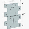 Simpson Strong-Tie 4.3 in. H X 0.1 in. W X 3 in. L Galvanized Steel Tie Plate