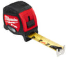 Milwaukee  STUD  25 ft. L x 1-5/16 in. W Magnetic  Tape Measure  Black/Red  1 pk