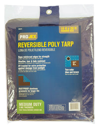 Projex 16 ft. W X 20 ft. L Medium Duty Polyethylene Reversible Tarp Blue/Brown