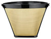 Medelco 12 cups Black/Gold Cone Coffee Filter 1 pk