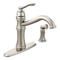 Spot resist stainless one-handle high arc kitchen faucet