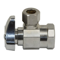 BrassCraft 1/2 in. Compression outlets X 3/8 in. Chrome Plated Stop Valve