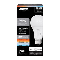 Feit A19 E26 (Medium) LED Bulb Adjustable White 100 Watt Equivalence 1 pk